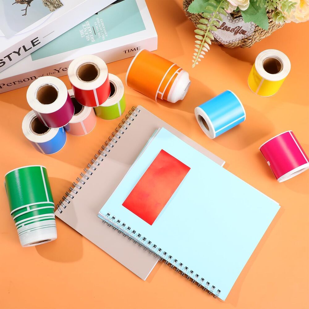 4416 10 Rolls Stickers Labels for Labeling Rectangular Color Coding Labels - Picture 4 of 7